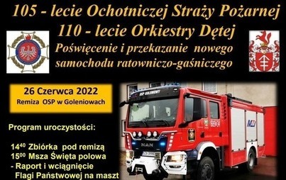 Zdjęcie do 105-lecie Ochotniczej Straży Pożarnej oraz 110-lecie Orkiestry Dętej - GOLENIOWY