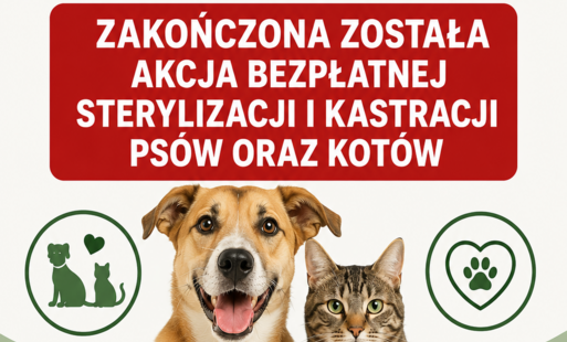 Zdjęcie do Zakończenie akcji bezpłatnej sterylizacji i kastracji ps&oacute;w oraz kot&oacute;w