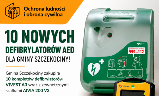 Zdjęcie do Gmina Szczekociny zakupiła 10 defibrylator&oacute;w AED